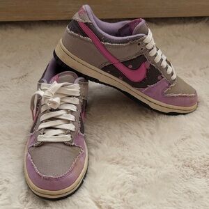 Rare 2007 Nike Dunk Low Cool Rose Denim Spatter Size 7